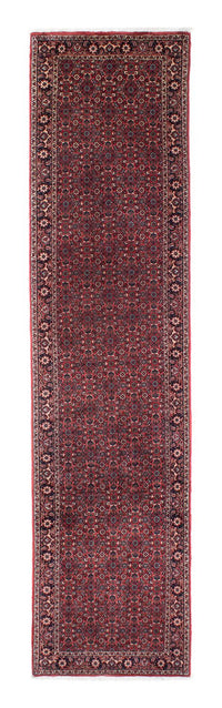 Tapis de couloir Tapis persan - Bidjar - 298 x 73 cm - rouge