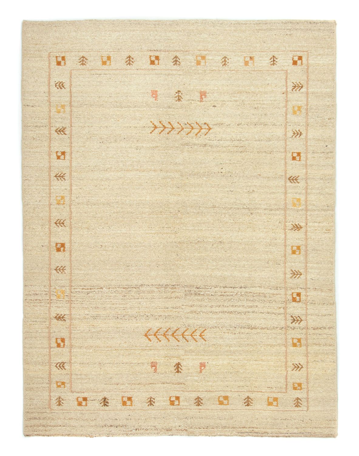 Tapis Gabbeh - Persan - 193 x 147 cm - beige
