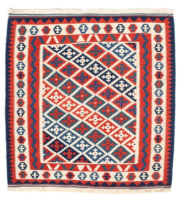 Tapis Kelim - Oriental carré  - 104 x 100 cm - multicolore