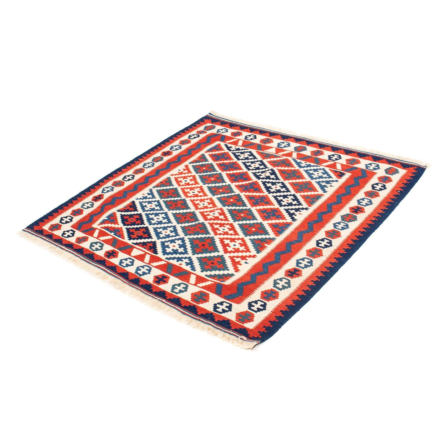 Tapis Kelim - Oriental carré  - 104 x 100 cm - multicolore