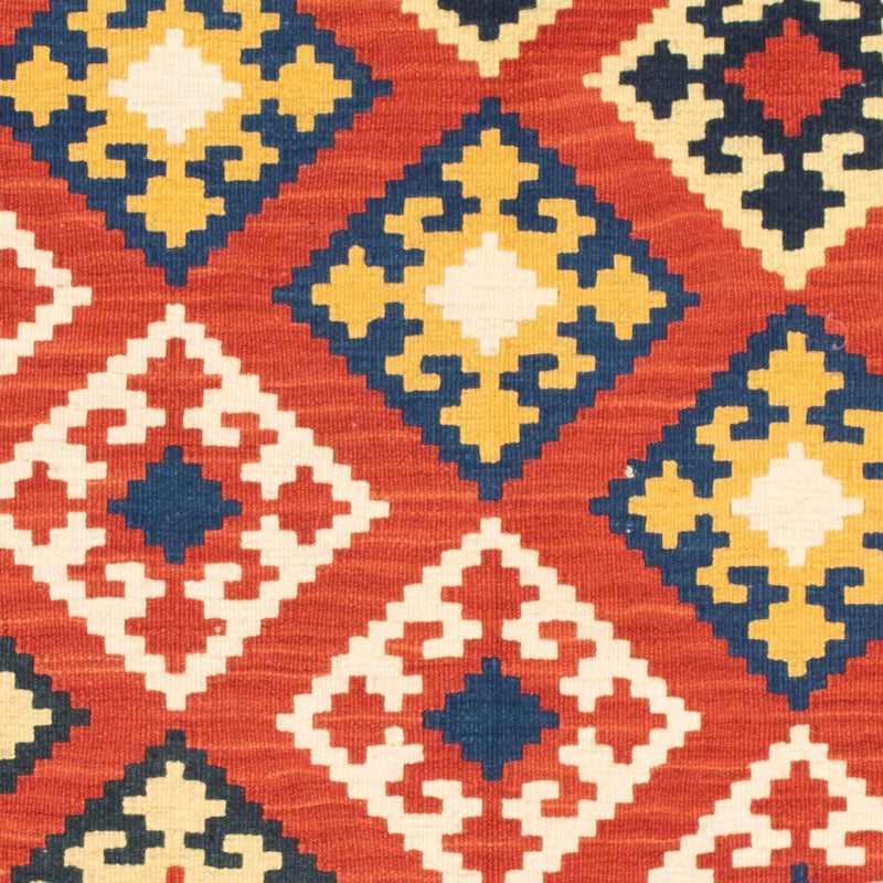 Tapis Kelim - Oriental carré  - 103 x 102 cm - rouge foncé
