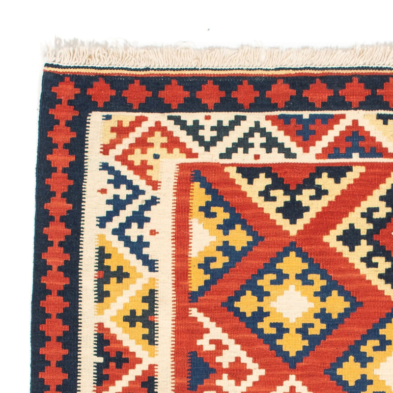Tapis Kelim - Oriental carré  - 103 x 102 cm - rouge foncé