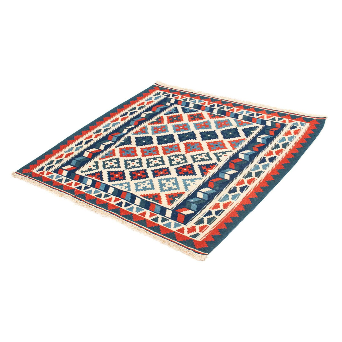 Tapis Kelim - Oriental carré  - 100 x 100 cm - beige