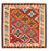 Tapis Kelim - Oriental carré  - 106 x 104 cm - rouge