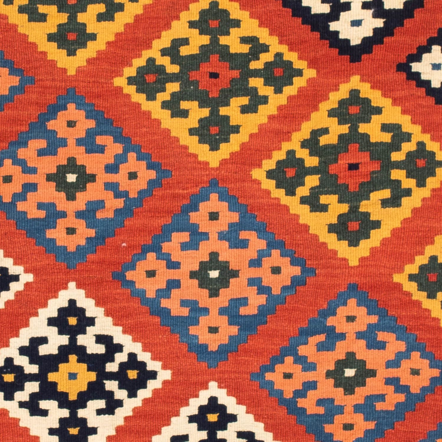 Tapis Kelim - Oriental carré  - 106 x 104 cm - rouge