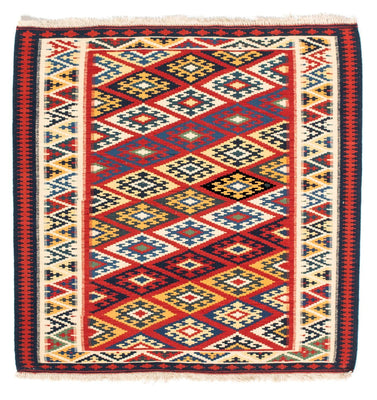 Tapis Kelim - Oriental carré  - 104 x 103 cm - multicolore