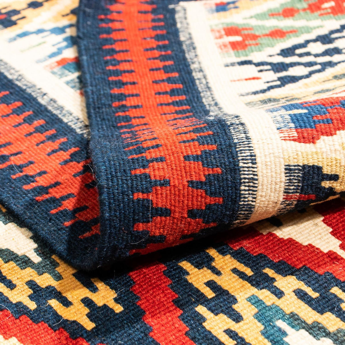 Tapis Kelim - Oriental carré  - 104 x 103 cm - multicolore