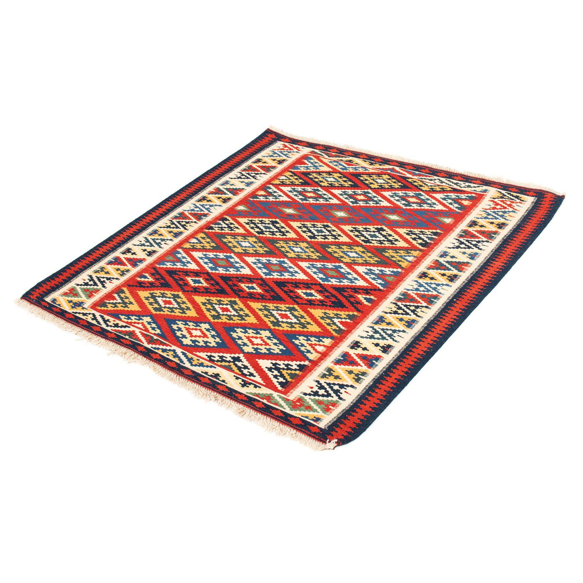 Tapis Kelim - Oriental carré  - 104 x 103 cm - multicolore