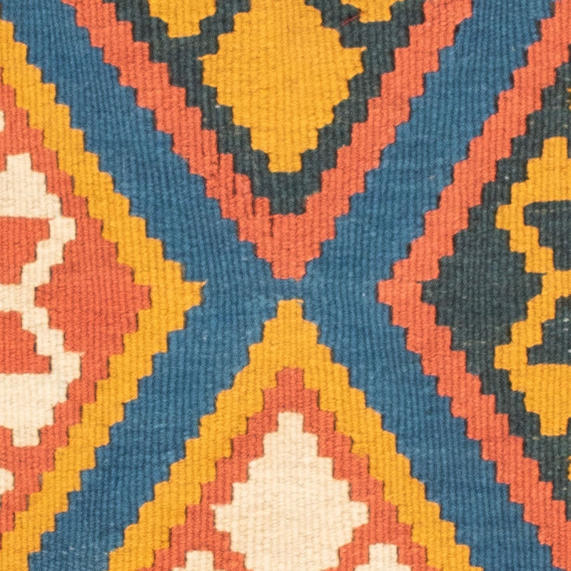 Tapis Kelim - Oriental carré  - 103 x 100 cm - bleu