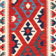 Tapis Kelim - Oriental carré  - 98 x 93 cm - bleu foncé