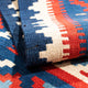 Tapis Kelim - Oriental carré  - 98 x 93 cm - bleu foncé