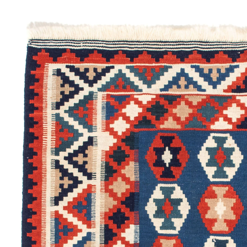 Tapis Kelim - Oriental carré  - 103 x 100 cm - bleu foncé