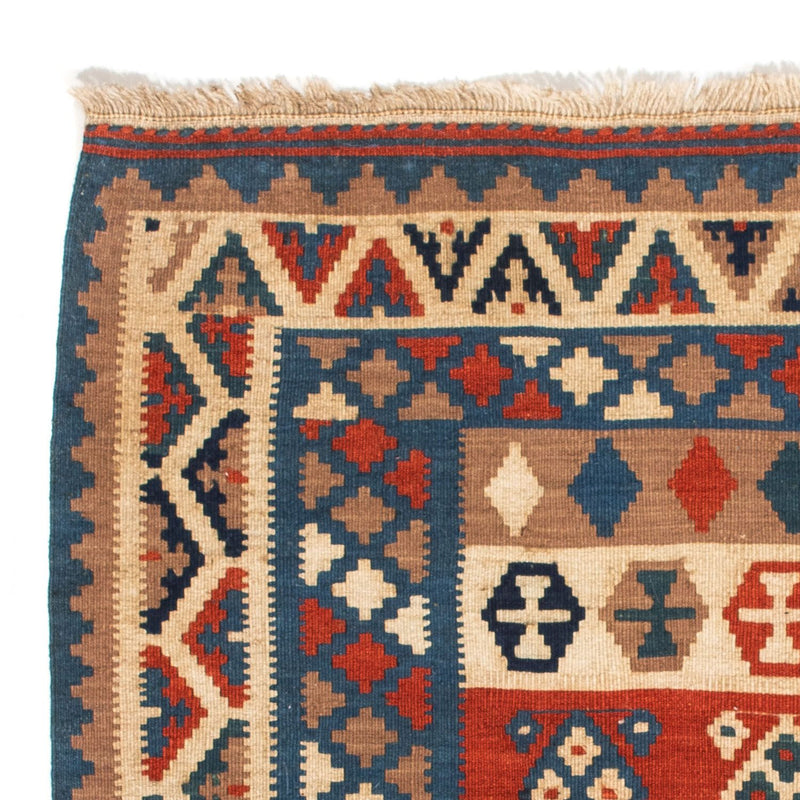 Tapis Kelim - Oriental carré  - 102 x 100 cm - bleu