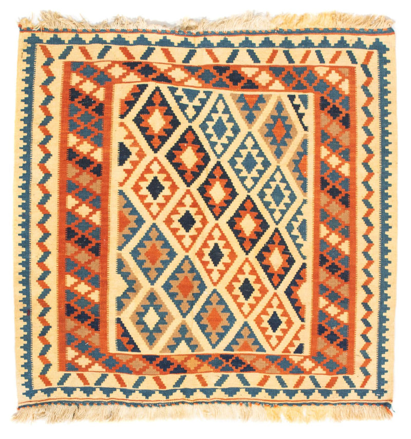 Tapis Kelim - Oriental carré  - 103 x 100 cm - beige