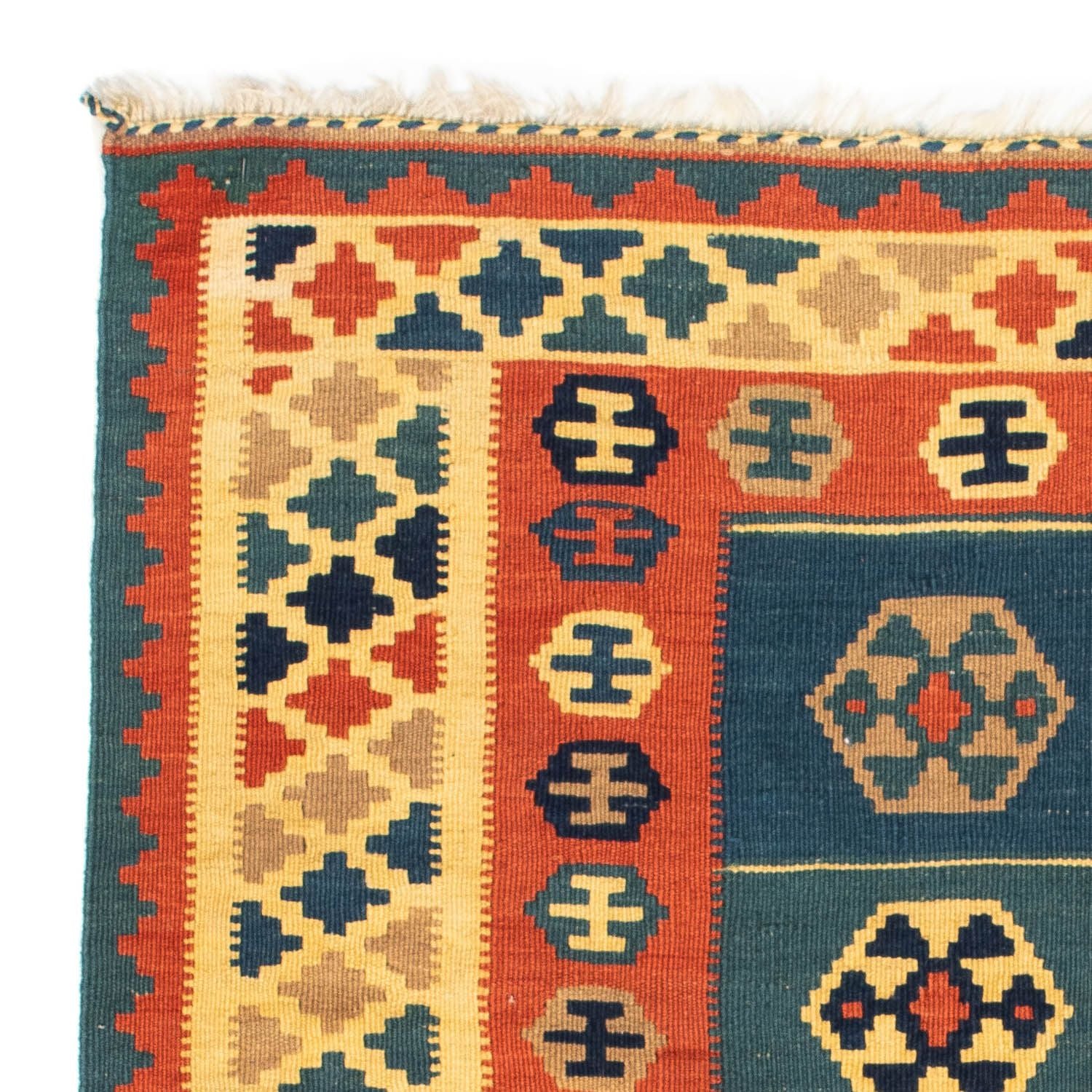 Tapis Kelim - Oriental carré  - 100 x 100 cm - multicolore