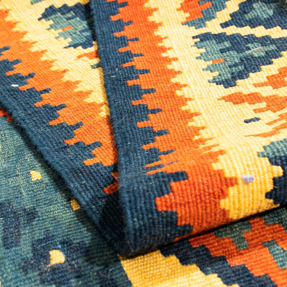 Tapis Kelim - Oriental carré  - 102 x 101 cm - multicolore