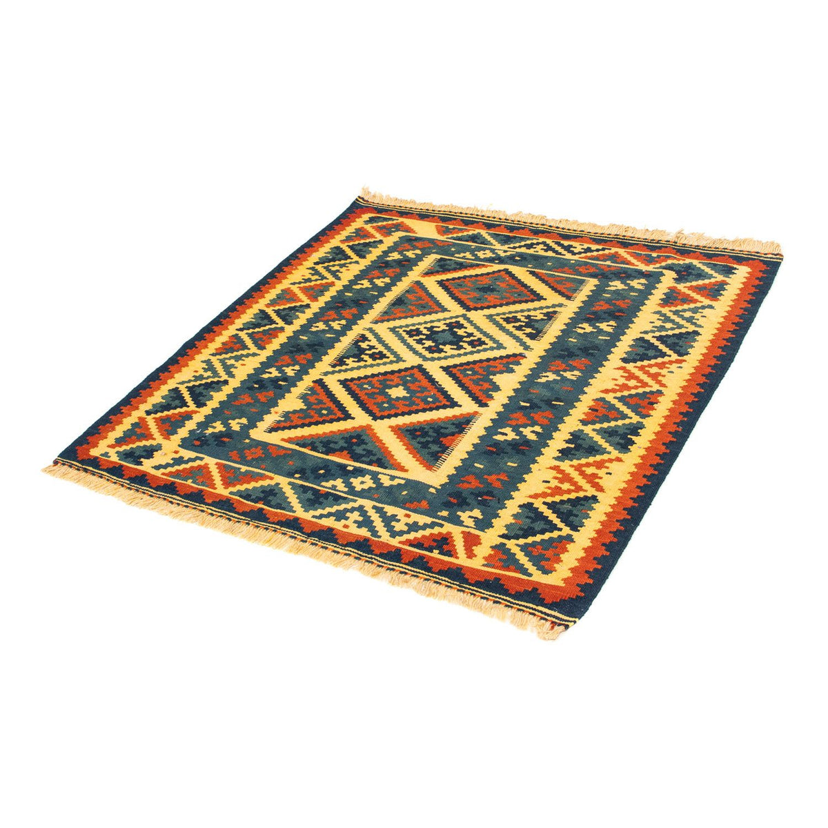 Tapis Kelim - Oriental carré  - 102 x 101 cm - multicolore