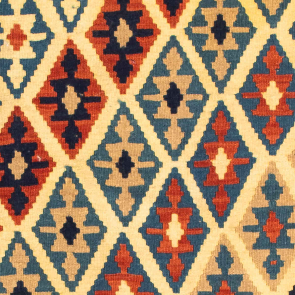 Tapis Kelim - Oriental carré  - 105 x 102 cm - multicolore