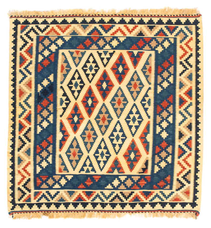 Tapis Kelim - Oriental carré  - 100 x 100 cm - beige