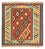 Tapis Kelim - Oriental carré  - 103 x 103 cm - rouille