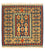 Tapis Kelim - Oriental carré  - 100 x 98 cm - bleu foncé