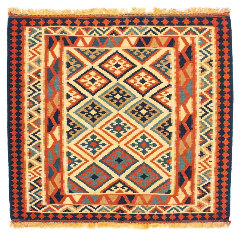 Tapis Kelim - Oriental carré  - 103 x 100 cm - beige