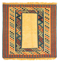 Tapis Kelim - Oriental carré  - 100 x 97 cm - beige