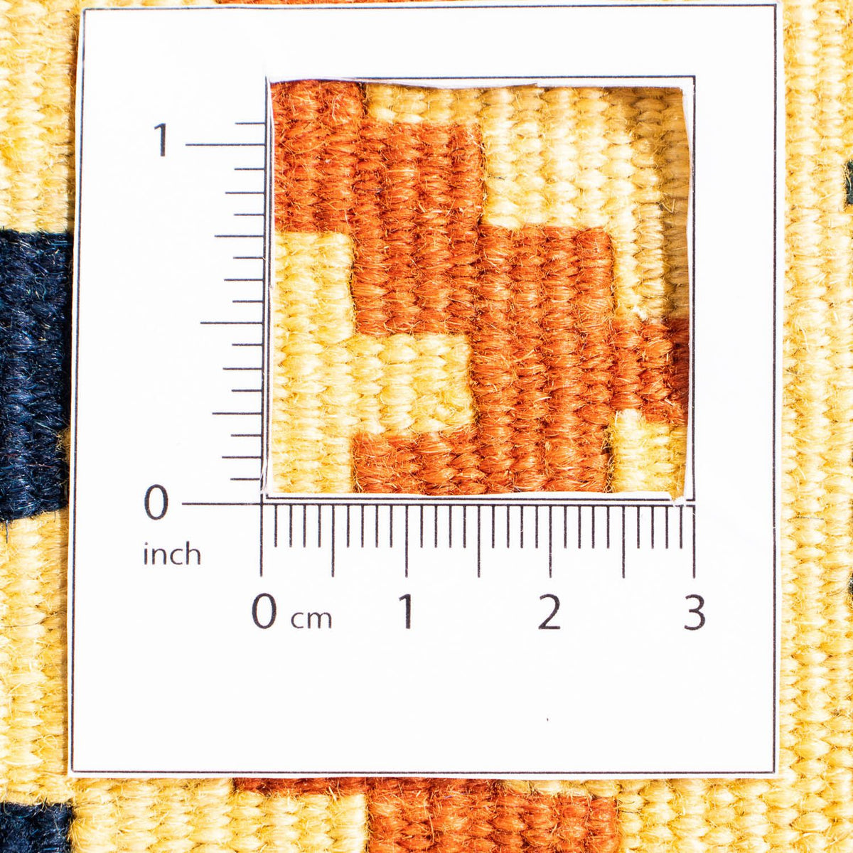 Tapis Kelim - Oriental carré  - 103 x 100 cm - rouille