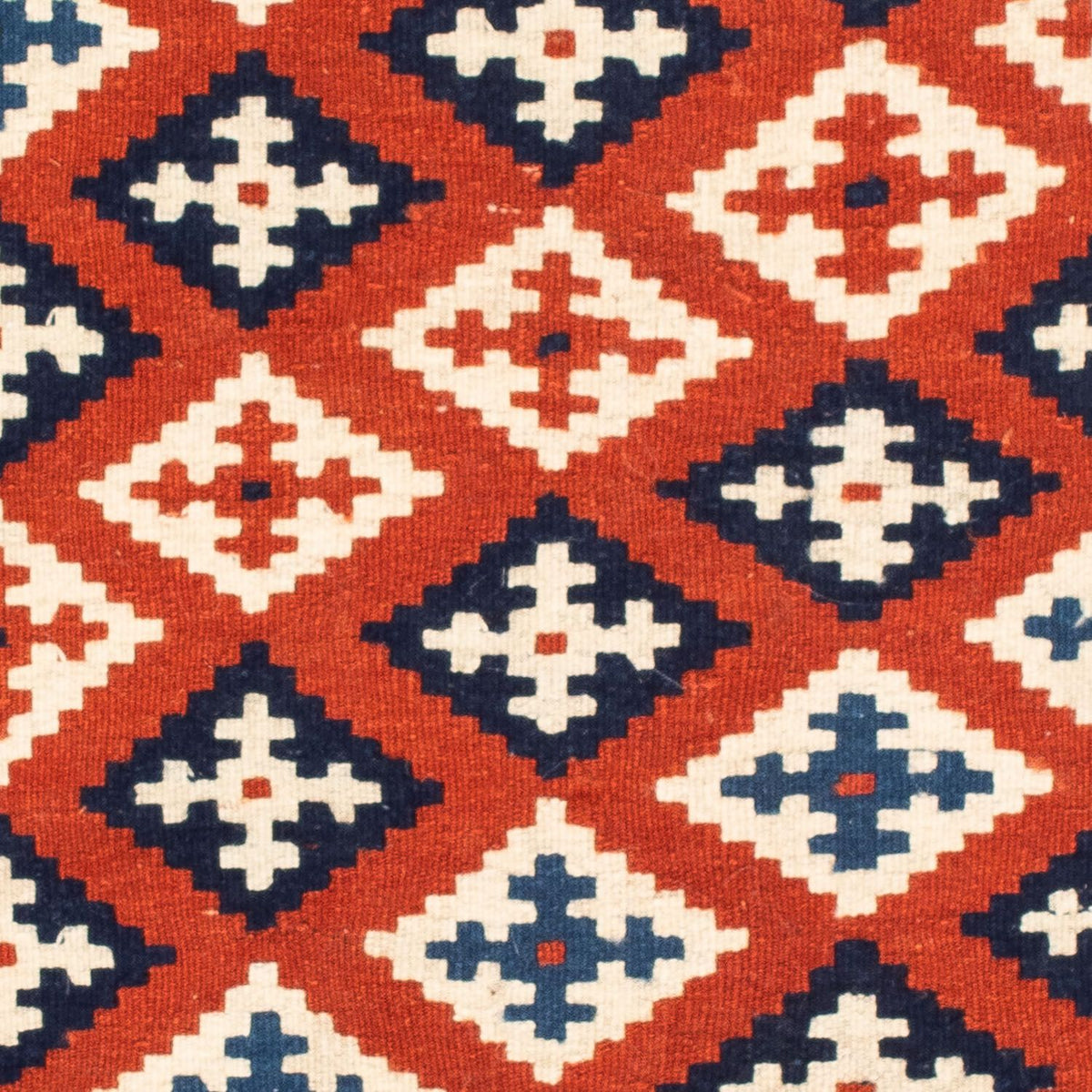 Tapis Kelim - Oriental carré  - 103 x 100 cm - bleu foncé