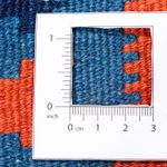 Tapis Kelim - Oriental carré  - 103 x 100 cm - bleu foncé