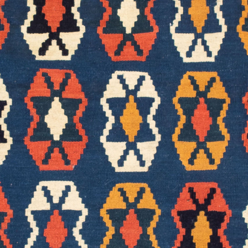 Tapis Kelim - Oriental carré  - 100 x 96 cm - bleu foncé