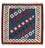 Tapis Kelim - Oriental carré  - 100 x 100 cm - bleu foncé