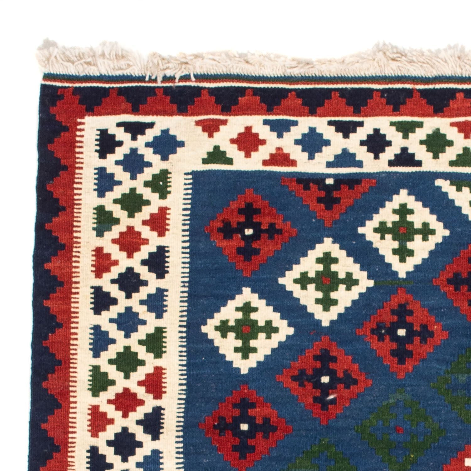 Tapis Kelim - Oriental carré  - 100 x 100 cm - bleu foncé