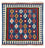 Tapis Kelim - Oriental carré  - 104 x 100 cm - bleu foncé