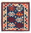 Tapis Kelim - Oriental carré  - 104 x 102 cm - bleu foncé