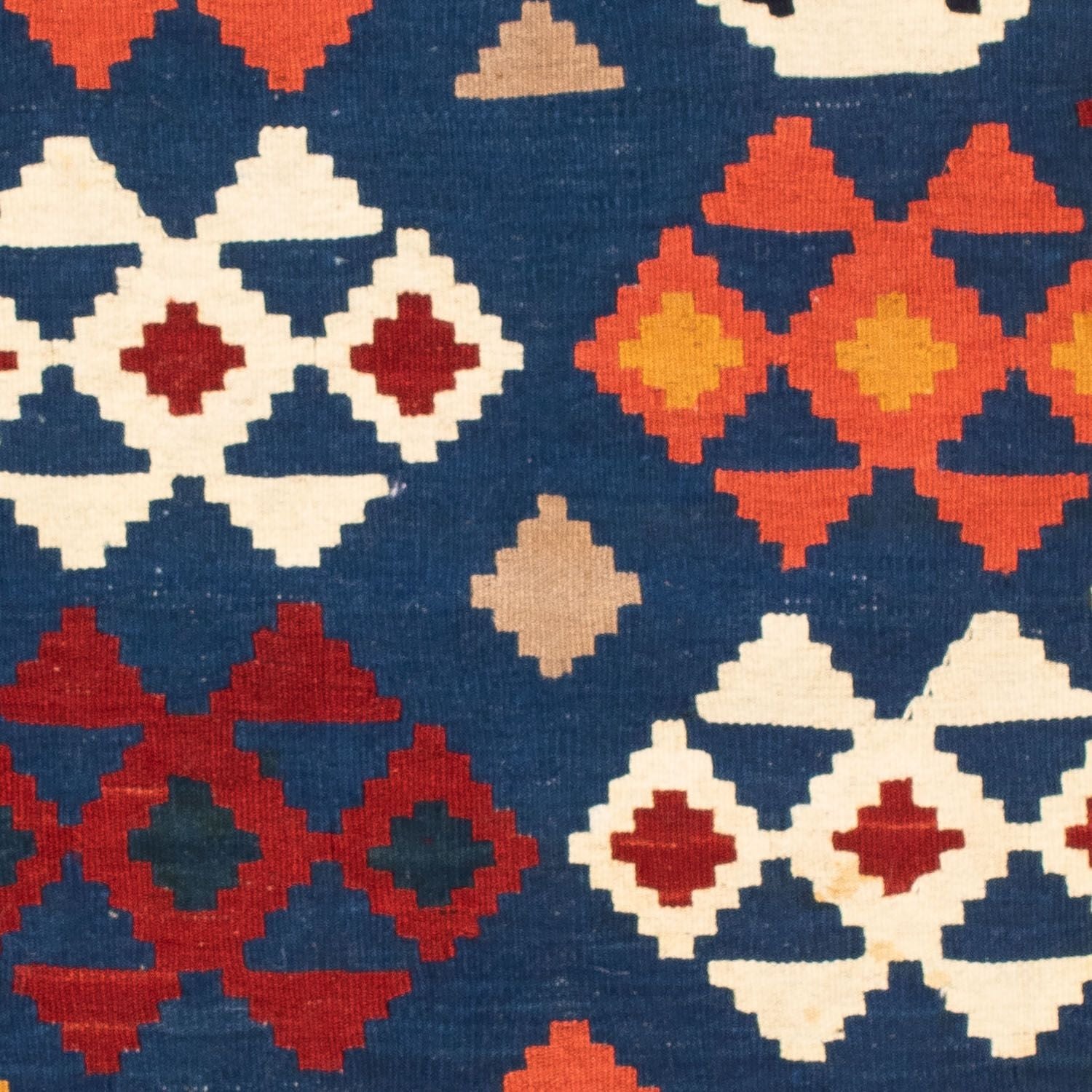 Tapis Kelim - Oriental carré  - 104 x 102 cm - bleu foncé