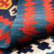 Tapis Kelim - Oriental carré  - 104 x 103 cm - bleu foncé