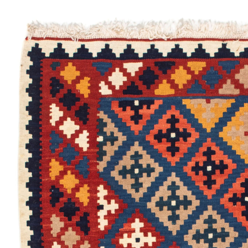 Tapis Kelim - Oriental carré  - 103 x 97 cm - bleu foncé