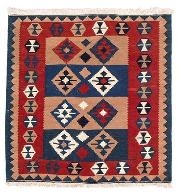 Tapis Kelim - Oriental carré  - 100 x 97 cm - multicolore