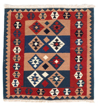 Tapis Kelim - Oriental carré  - 100 x 97 cm - multicolore