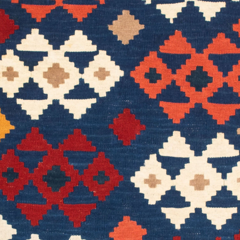 Tapis Kelim - Oriental carré  - 103 x 100 cm - bleu foncé