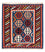 Tapis Kelim - Oriental carré  - 102 x 100 cm - bleu