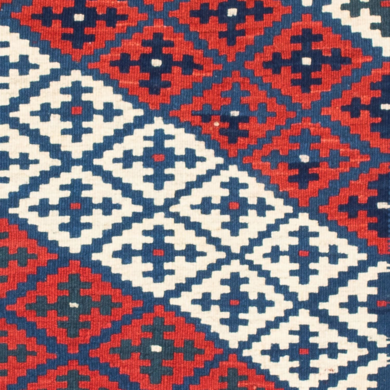 Tapis Kelim - Oriental carré  - 100 x 95 cm - bleu foncé