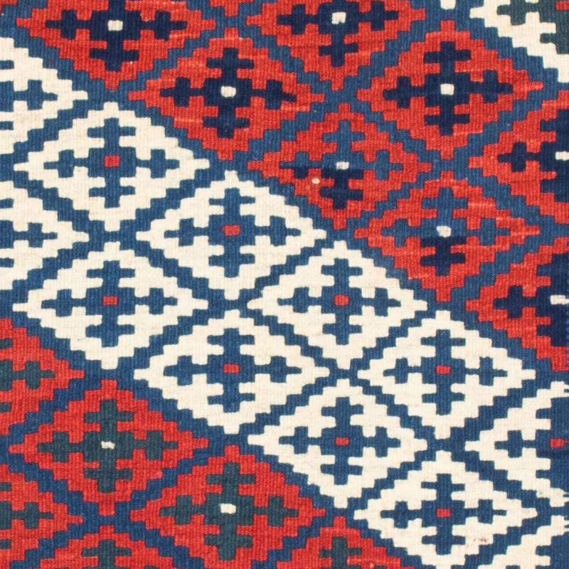 Tapis Kelim - Oriental carré  - 100 x 95 cm - bleu foncé