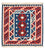 Tapis Kelim - Oriental carré  - 105 x 104 cm - bleu foncé