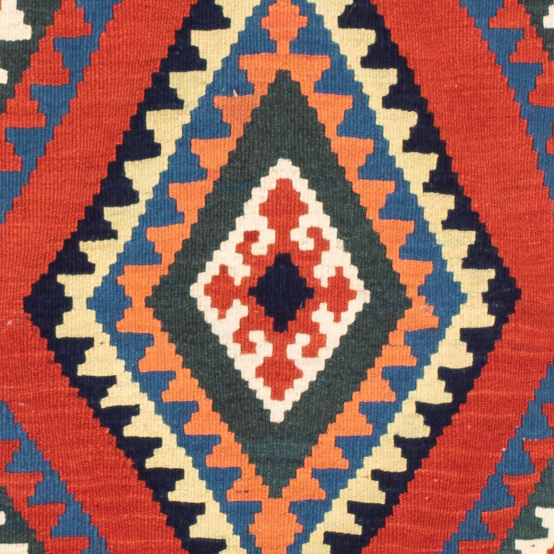 Tapis Kelim - Oriental carré  - 102 x 98 cm - rouge foncé