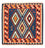 Tapis Kelim - Oriental carré  - 100 x 98 cm - bleu foncé