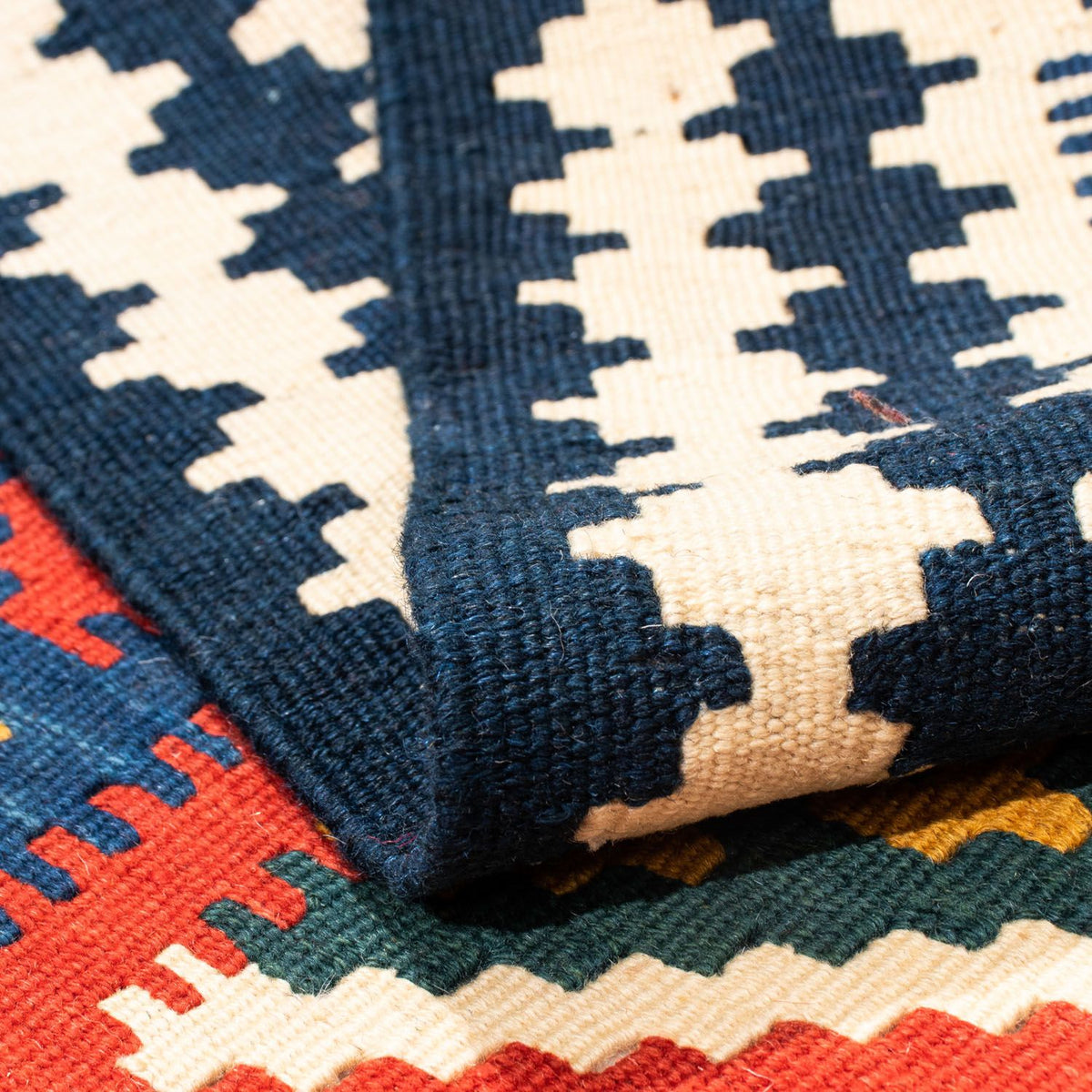 Tapis Kelim - Oriental carré  - 107 x 103 cm - rouge