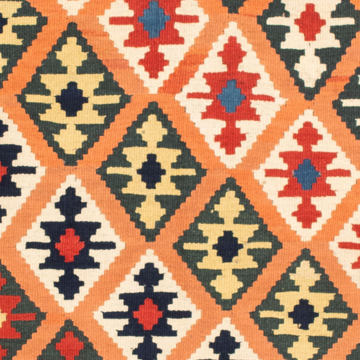 Tapis Kelim - Oriental carré  - 103 x 100 cm - marron clair