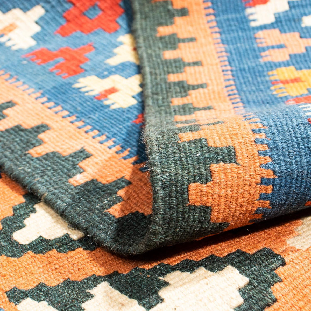 Tapis Kelim - Oriental carré  - 103 x 100 cm - marron clair